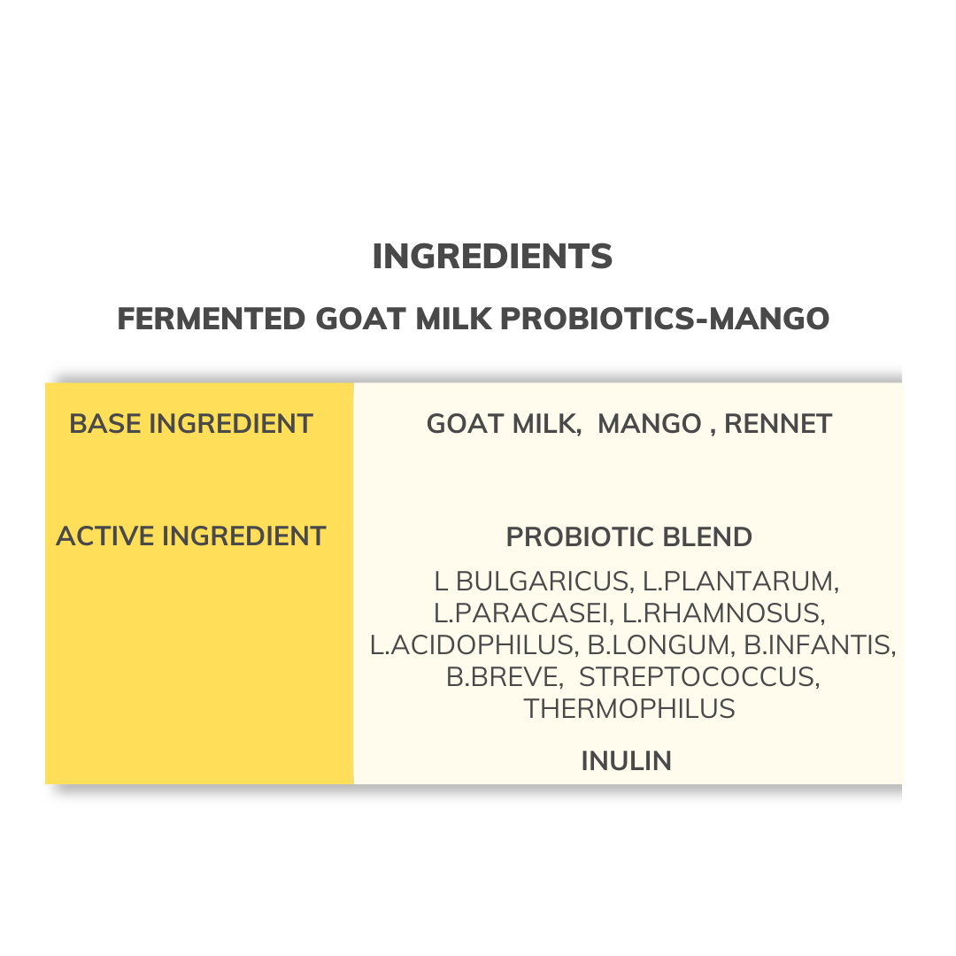 Fermented Goat Milk Probiotic + Mix Fruits Freeze-Dried -Trial Pack