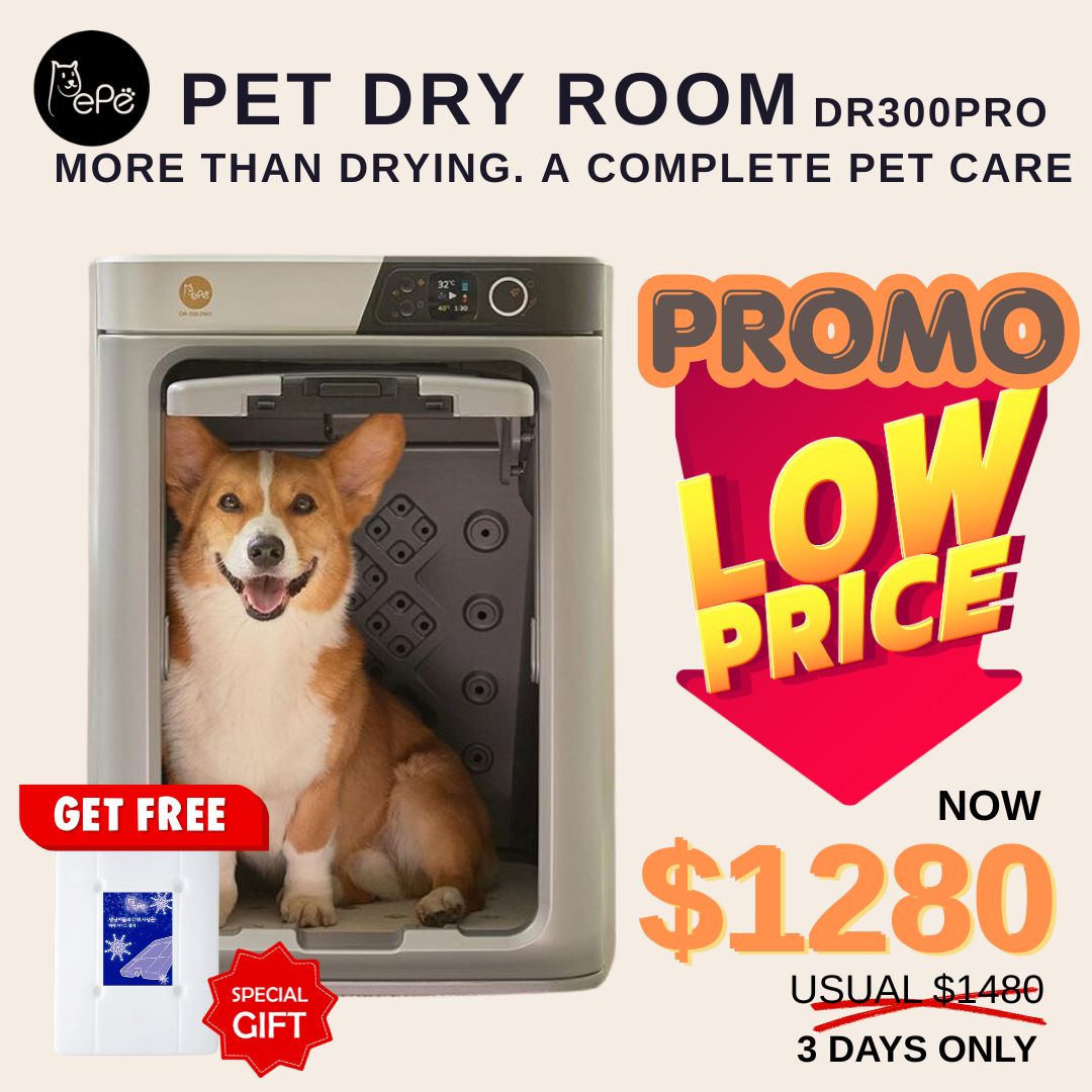 Pepe Pet Dry Room DR300PRO + Free Gift Pepe Cooler Pad