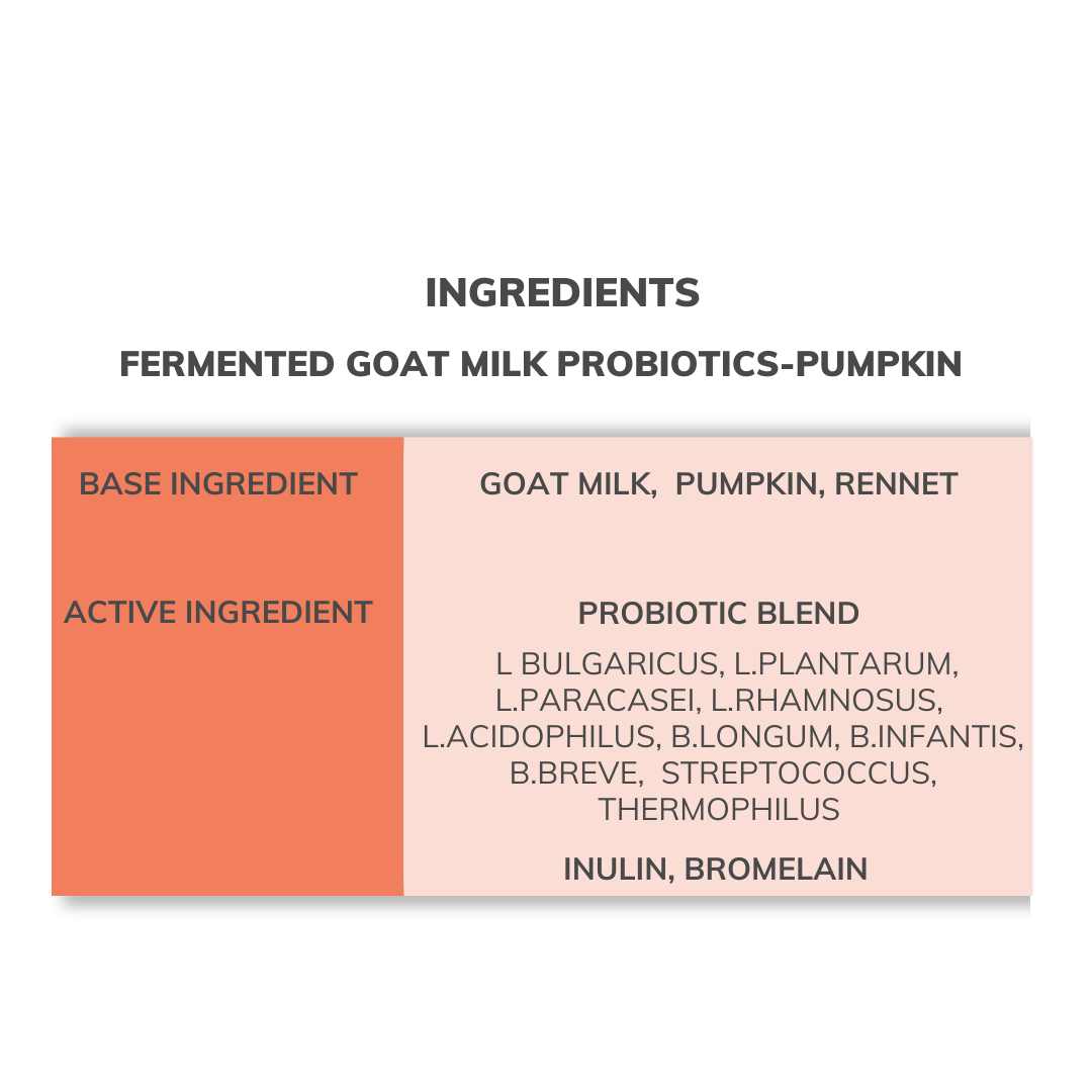 Fermented Goat Milk Probiotic Freeze-Dried – PUMPKIN – Trial Pack